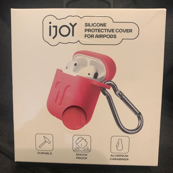 ijoy Other - AirPod Case Protector, Pink Silicon, with clip, light weight, NWT